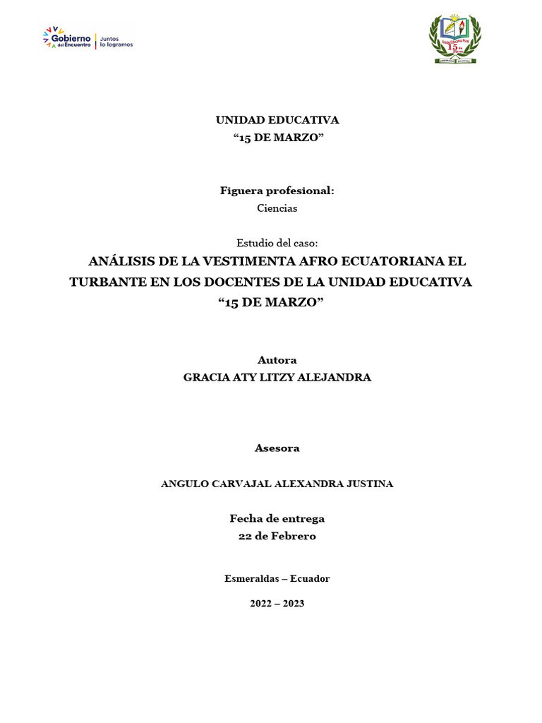 Análisis del Turbante Afroecuatoriano | PDF | Ciencias sociales | Historia