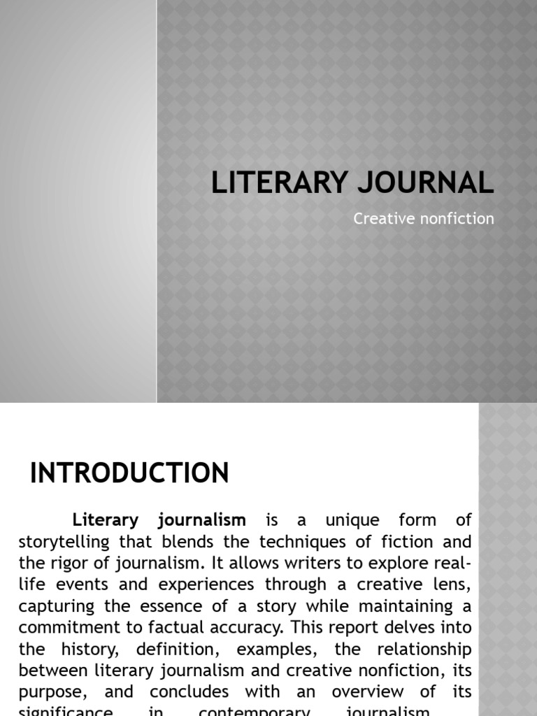 Understanding Literary Journalism | PDF | Creative Nonfiction
