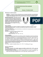 Chimie - 1re CD - Electrolyse en Solution Aqueuse