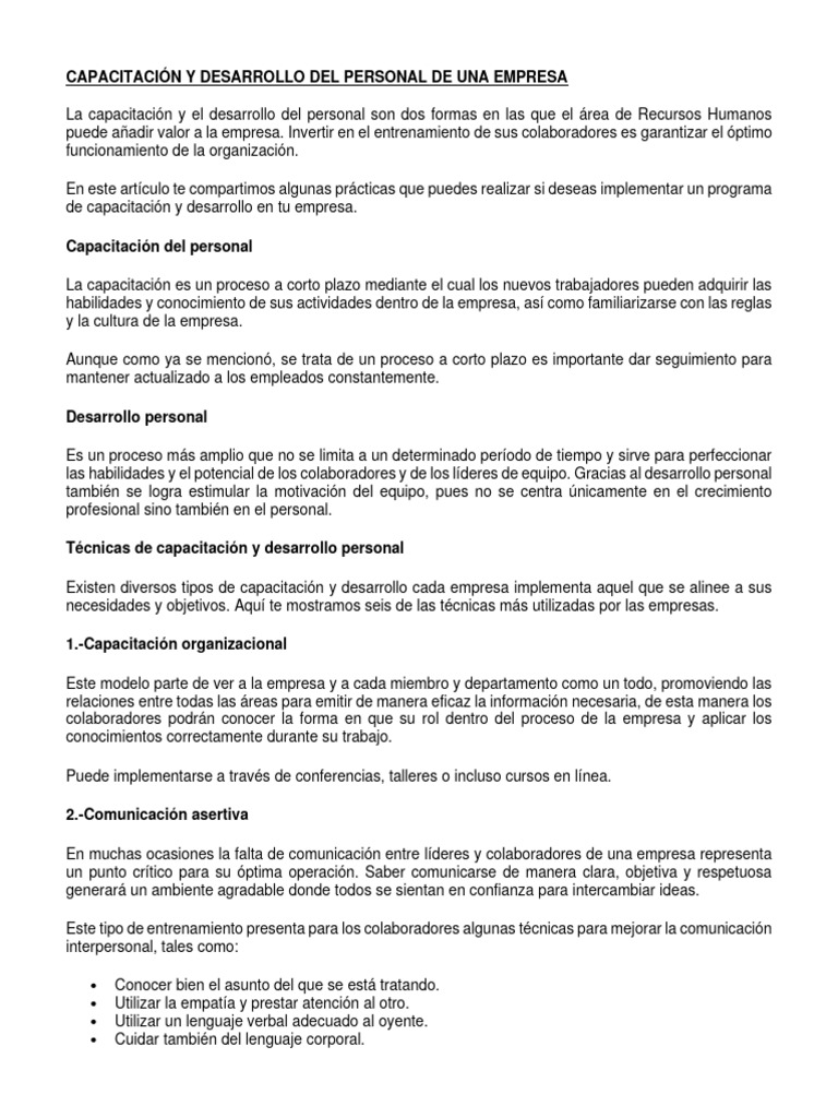 Material Desarrollo de Capital Humano III Unidad | Descargar gratis PDF