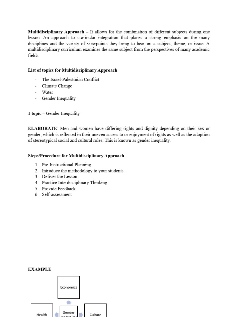 Multidisciplinary approach pdf