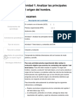 Examen - (APEB1-15%) Actividad 1 - Analizar Las Principales Teorías Acerca Del Origen Del Hombre