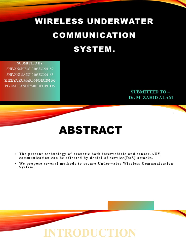 Securing Wireless Underwater Communication | PDF | Infrared | Modulation