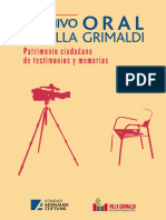 Prologo El Archivo Oral de Villa Grimald