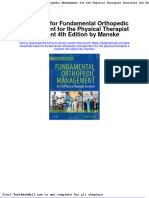 Test Bank For Fundamental Orthopedic Management For The Physical Therapist Assistant 4th Edition by Manske
