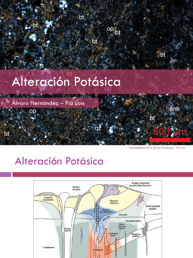 Cátedra - Alteracion Potasica | PDF | Minerales | Compuestos químicos