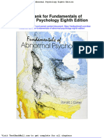 Test Bank For Fundamentals of Abnormal Psychology Eighth Edition
