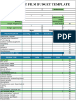 Copy of Копия - Short Film Budget Template -