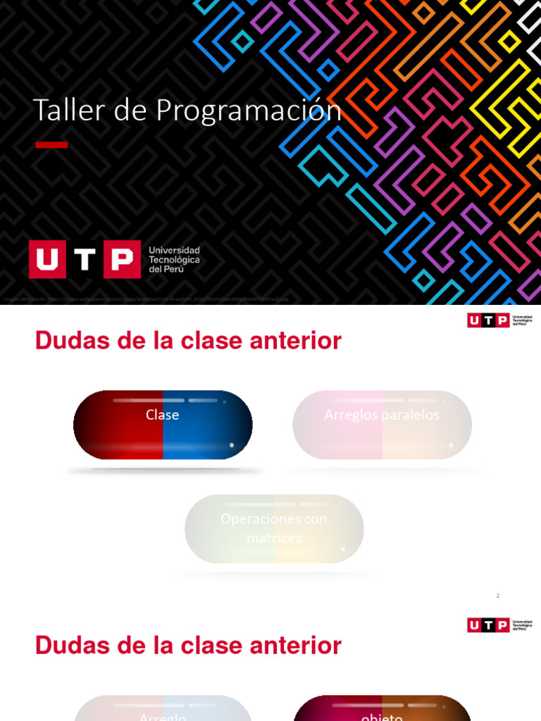 Taller Programacion Sem 13 Sesion 26 | PDF | Lenguaje de programación ...