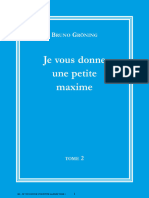 BRUNO GRONING JE VOUS DONNE UNE PETITE MAXIME TOME 2