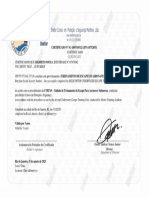 Gilberto Souza Certificado de Conclusao Do HUET Treinamento de Escape de Aeronave Submersa Certificado de HUET Shelter Cursos