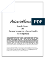 Actuarial CT5 General Insurance, Life and Health Contingencies Sample Paper 2011 by ActuarialAnswers