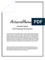 Actuarial CT8 Financial Economics Sample Paper 2011 by ActuarialAnswers