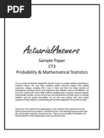 Download Actuarial CT3 Probability  Mathematical Statistics Sample Paper 2011 by ActuarialAnswers by ActuarialAnswers SN68863387 doc pdf
