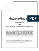Actuarial CT3 Probability & Mathematical Statistics Sample Paper 2011 by ActuarialAnswers