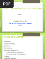 Week 7 EBS 282 WH Ye No Interrogative Nominal Clauses