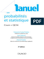 E0051 Mini Manuel Probabilites & Statistiques en Medecine Pharmacie Biologie (Dunod) Original Sans DRM