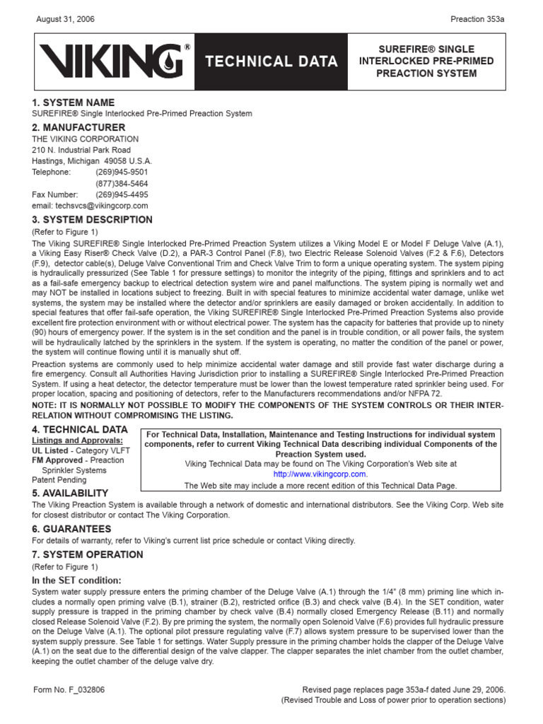 Viking Viking Marine Sprinkler System