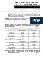 Matarial & FOH Half Feb 2017