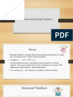 Rational and Irrational Numbers
