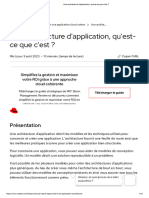 Une Architecture D'application, Qu'est-Ce Que C'est