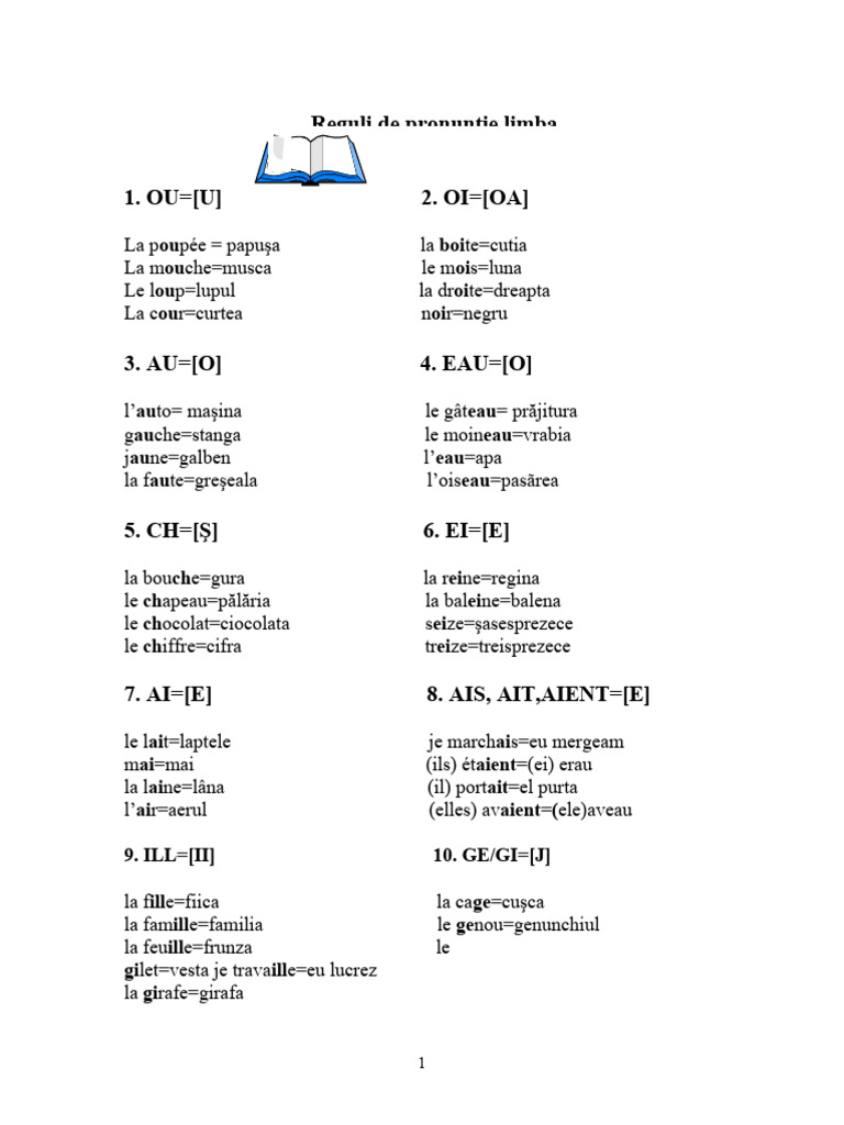 Reguli de Pronuntie in Limba Franceza | PDF | Théorie (échecs) | Échecs
