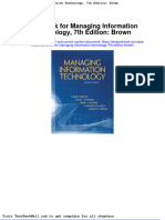 Test Bank For Managing Information Technology 7th Edition Brown