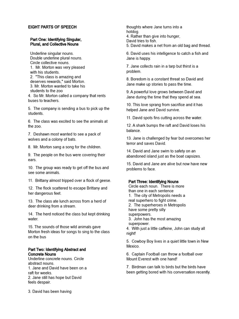 PARTS OF SPEECH EXPLAINED PDF visual data 4
