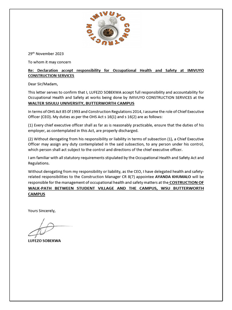 CEO S 16.2 Declaration | PDF | Law | Technology & Engineering