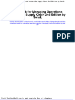 Test Bank For Managing Operations Across The Supply Chain 2nd Edition by Swink