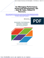 Test Bank For Managing Performance Through Training and Development 8th Edition Alan M Saks Robert R Haccoun