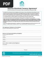 Assured Shorthold Tenancy Agreement