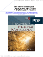 Test Bank For Fundamentals of Financial Management 14th Edition Eugene F Brigham Joel F Houston