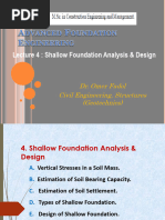 Shallow Foundation Analysis and Design