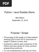 Python Java Rosetta Stone