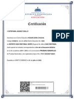 Certificado de Tete