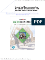 Solution Manual For Macroeconomics Canada in The Global Environment 10th Edition Michael Parkin Robin Bade