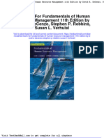 Test Bank For Fundamentals of Human Resource Management 11th Edition by David A Decenzo Stephen P Robbins Susan L Verhulst