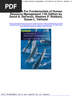 Test Bank For Fundamentals of Human Resource Management 11th Edition by David A Decenzo Stephen P Robbins Susan L Verhulst
