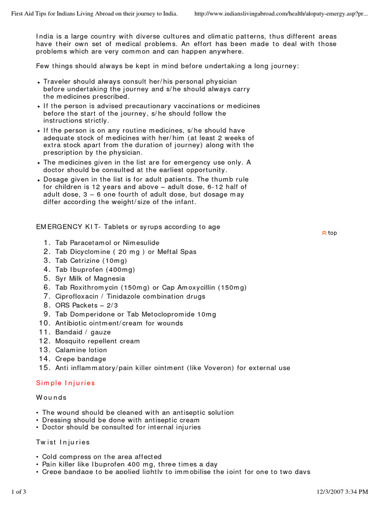 First Aid Tips PDF Dose (Biochemistry) Chemistry