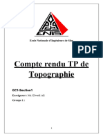 Compte Rendu TP de Topographie: Ecole Nationale D'ingénieurs de Sfax