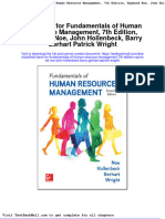 Test Bank For Fundamentals of Human Resource Management 7th Edition Raymond Noe John Hollenbeck Barry Gerhart Patrick Wright