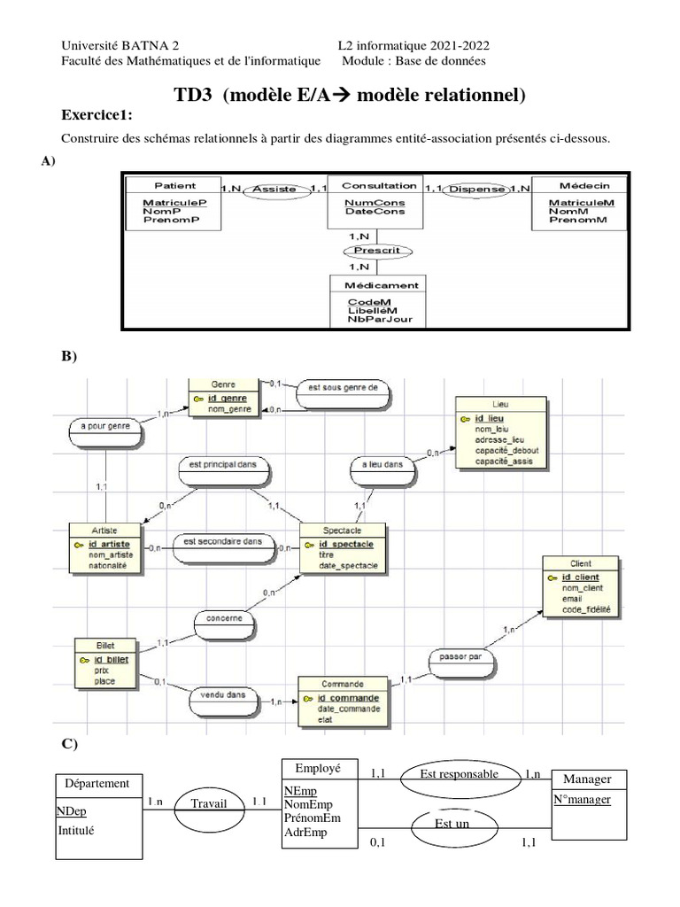 Modèle relationnel en base de données | PDF | Bases de données | Modèle ...