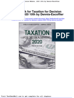 Test Bank For Taxation For Decision Makers 2020 10th by Dennis Escoffier