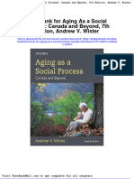 Test Bank For Aging As A Social Process Canada and Beyond 7th Edition Andrew V Wister