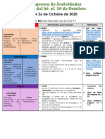 Cronograma de Actividades 26 Al 30 OCT