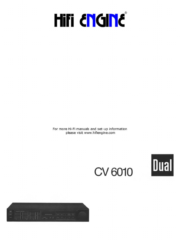 Dual Cv6010 Amplifier SCH | PDF
