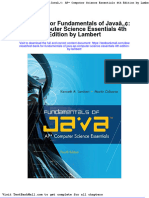 Test Bank For Fundamentals of Java AP Computer Science Essentials 4th Edition by Lambert