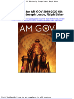 Test Bank For Am Gov 2019 2020 6th Edition by Joseph Losco Ralph Baker