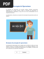 Jerarquía de Operaciones Ejercicios